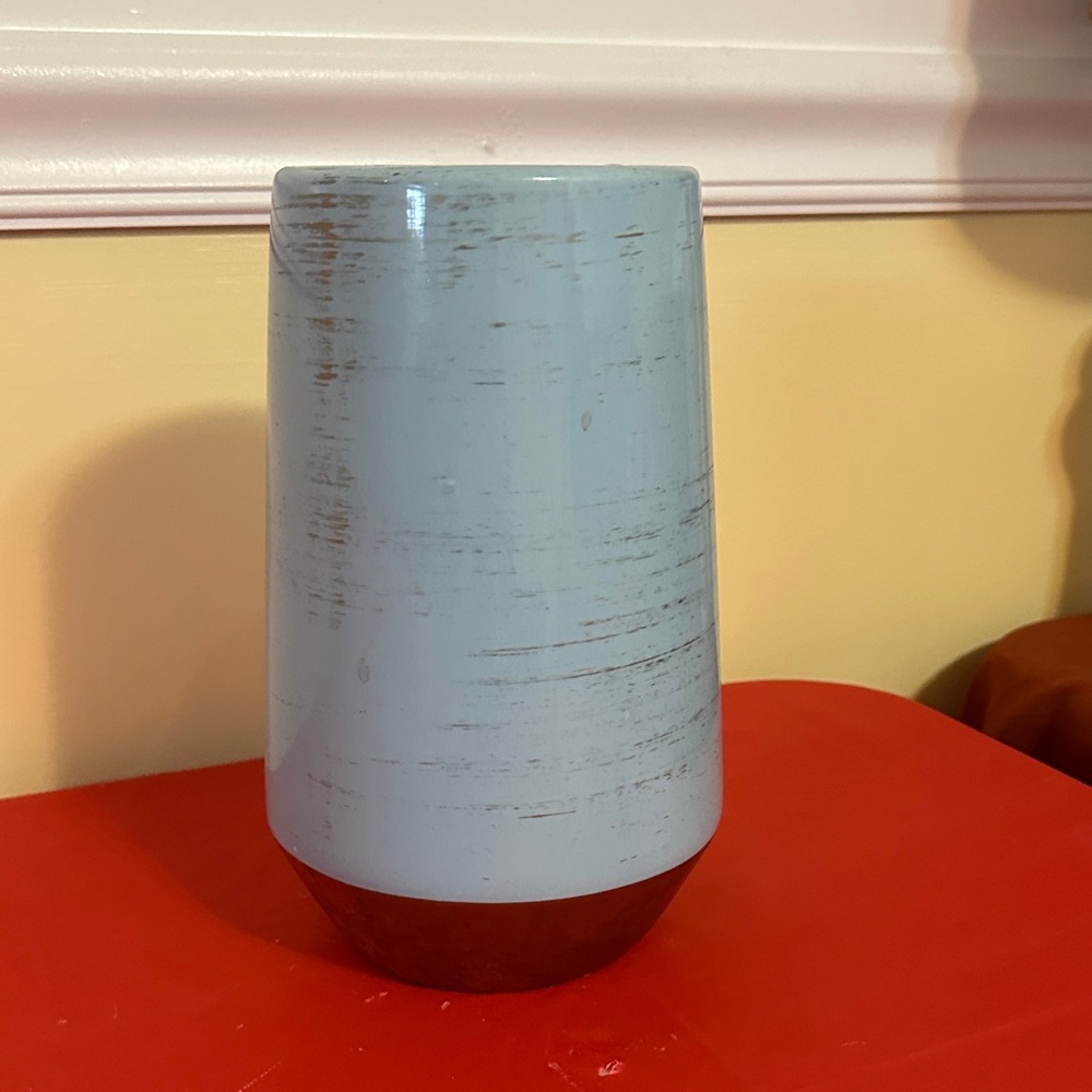 Elegant Blue and Brown Vase